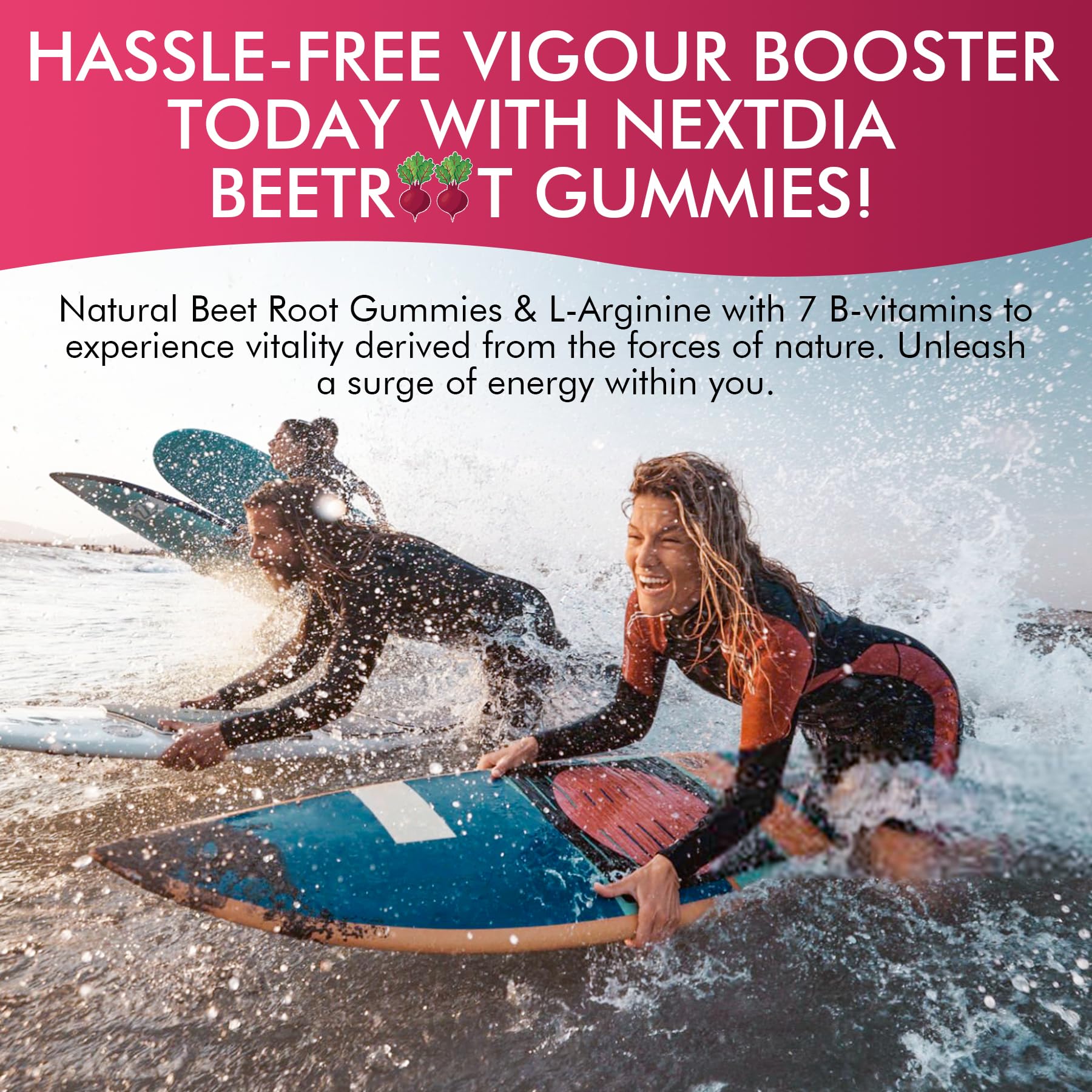 Beet Root Gummies 1200mg with L-Arginine, B1, B2, B3, B5, B6, Folate, B12 — Amazon image 7