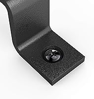 Vista 5 de Paquete de 2 manijas de barra recta de 8 pulgadas para puerta de granero, tiradores de hierro fundido negro para puertas correderas, puertas