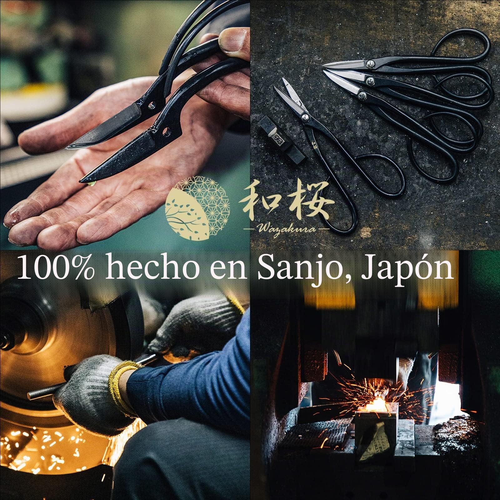Wazakura Japan Tijeras de Podar Bonsái Ashinaga - Acero Yasugi (200 mm), Herramienta de Jardinería Japonesa, Hecha en Japón