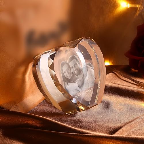 Miniatura 6 de Foto de cristal 3D, regalo personalizado para mujeres, hombres, mamá, papá, pareja, imagen personalizada en marcos de fotos de cristal, regalo para