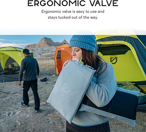 Miniatura 4 de NEMO Almohada Fillo King  Almohada inflable para viajes, mochileros y campamentos, gris medianoche