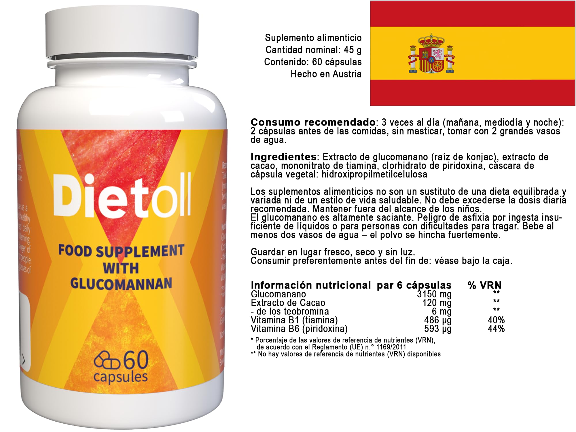Dietoll - 180 Capsule (3x 60 Capsule), Confezione da 3