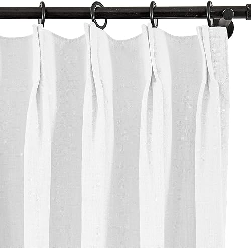 Miniatura 4 de Cortinas de lino extra anchas para interiores, cortinas plisadas pesadas para sala de estar, dormitorio, habitación de los niños, 100 pulgadas de