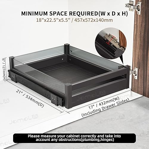 Miniatura 6 de JOMOLA Gabinete de cocina extraíble, estantes de despensa, bandeja deslizante resistente para gabinete, extensión completa, armario de cocina,