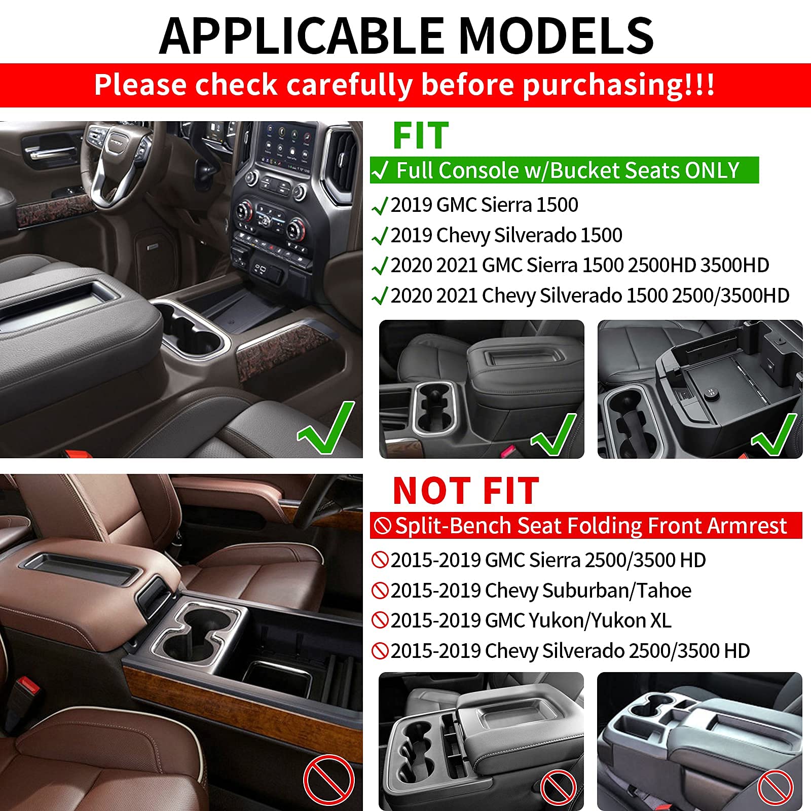 Buy Bomely Fit Chevrolet Silverado GMC Sierra Wireless Charger Tray 15W