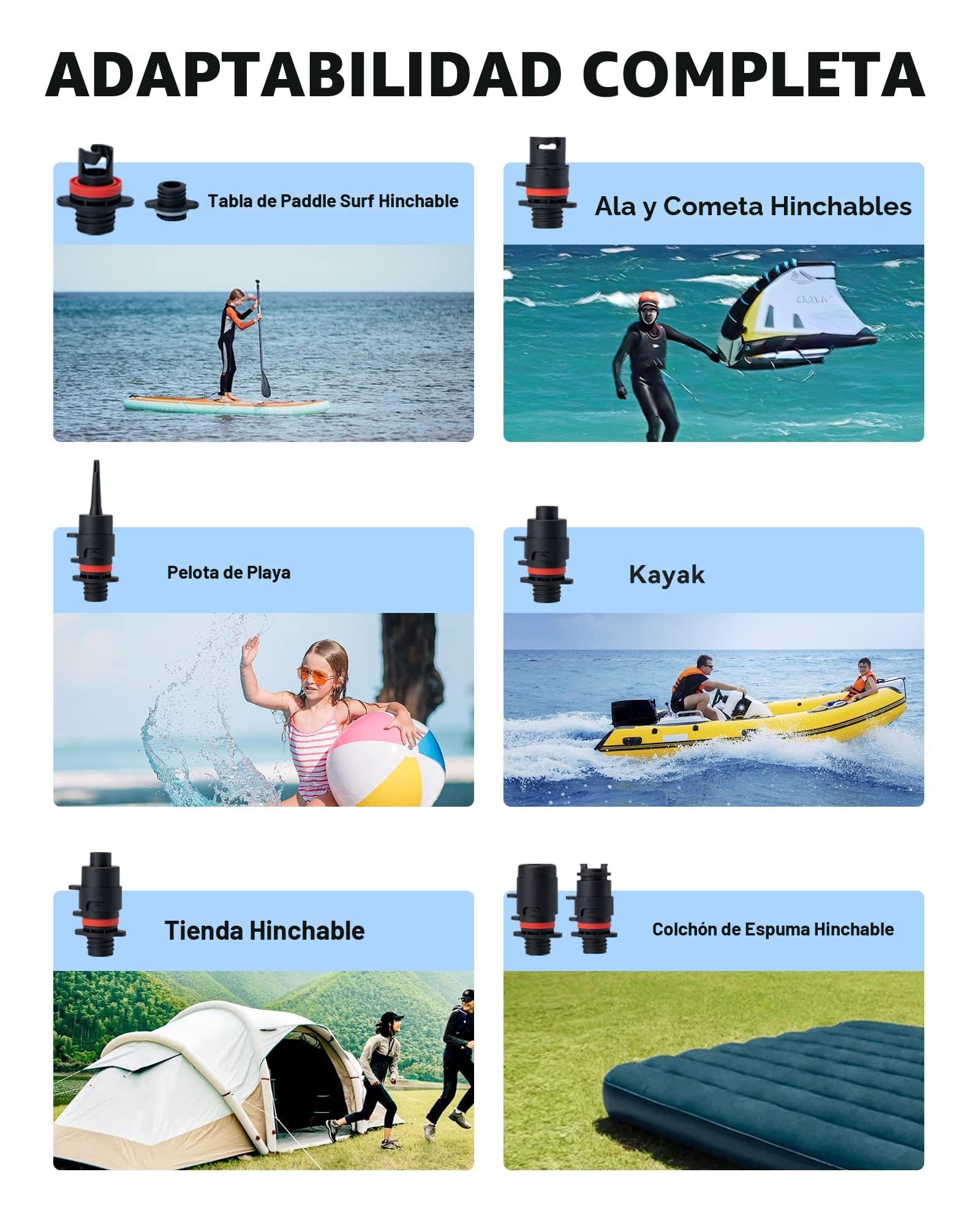 TOPUMP Bomba Sup Recargable 20PSI TPS260, Auto-Apagado, Inflado/Desinflado Doble Etapa, Type-C para Paddle,Kayak,ala,Cometa,Tienda,Barco,Colchón