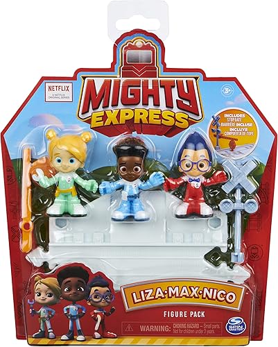 Miniatura 2 de Mighty Express, Figuras coleccionables paquete de 3 con exclusiva pieza de pista de tren, para niños de 3 años en adelante