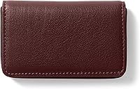 Vista 9 de Leatherology Funda para tarjetas de visita de piel de grano completo Cognac - Tarjetero profesional delgado con cierre magnético Se adapta a 20