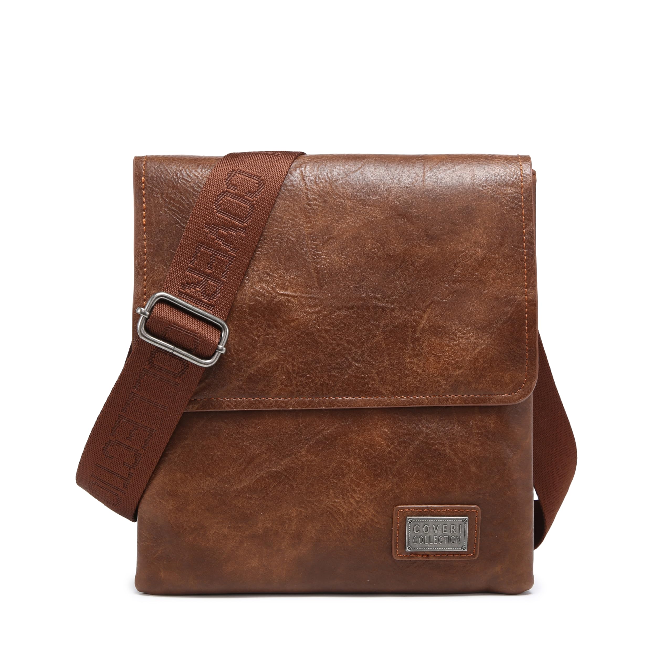 Coveri Collection Borsello con Pattina Uomo in Pelle Sintetica, Doppio Scomparto, Dimensioni 25x22x6 cm, Tracolla Personalizzata, ART.CC 5070-11