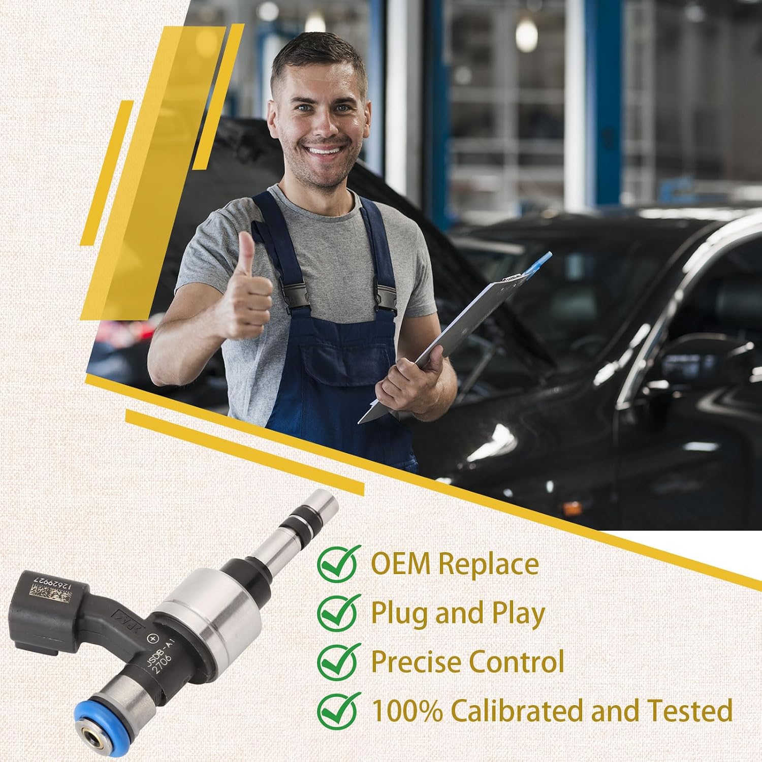 2010-2011 GM-3.0 GDI Fuel Injectors,Compatible with/Cadillac CTS SRX 3.0L,Compatible with/GMC Terrain,Compatible with/Chevy 3.0 Equinox,Set of 6,OE#12629927
