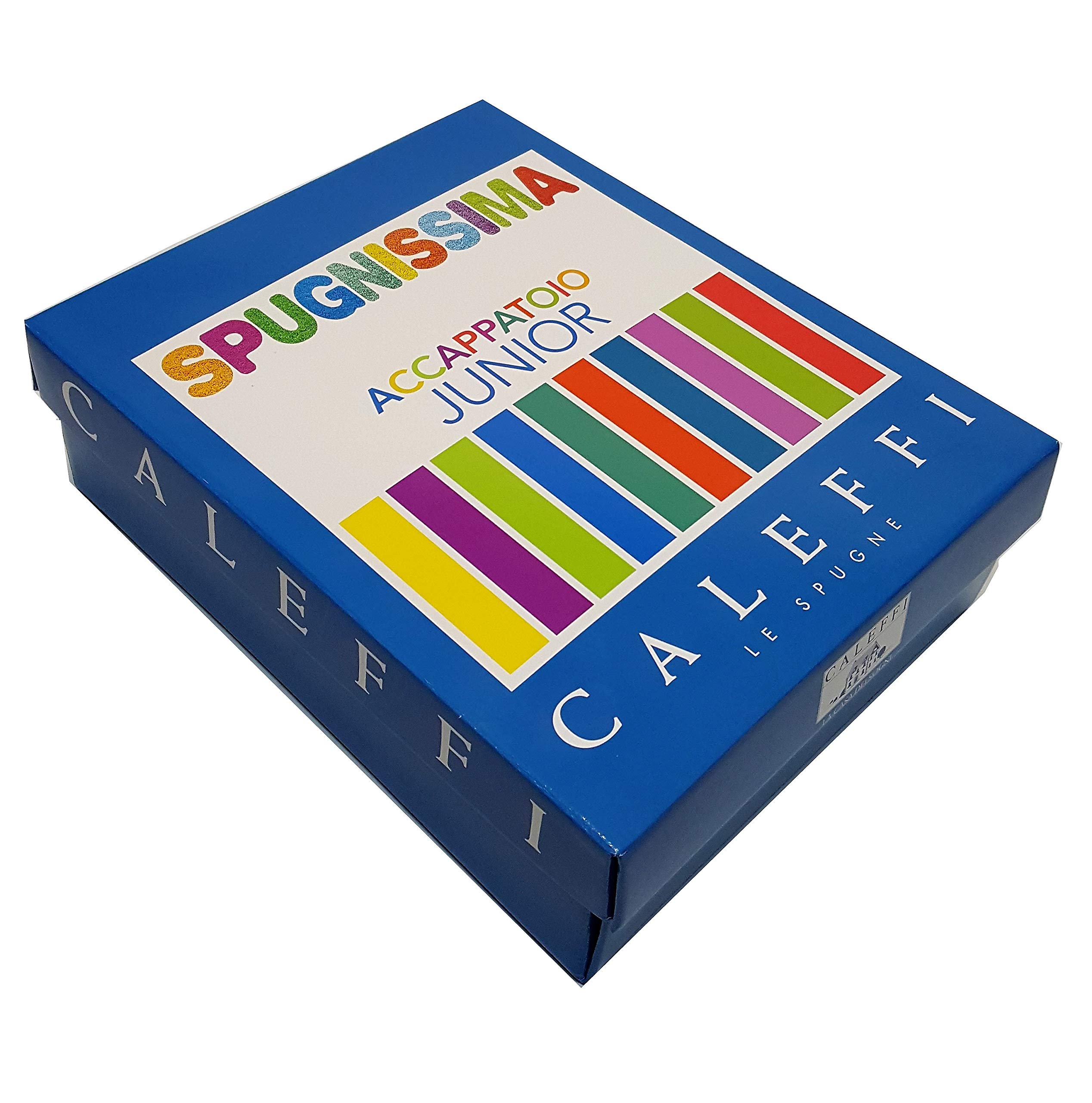 Viglietti Albornoz Niños Junior spugnissima Hilado Doble de 100% Algodón G/mq- Caja Regalo caleffi – (12/14 años Azul)