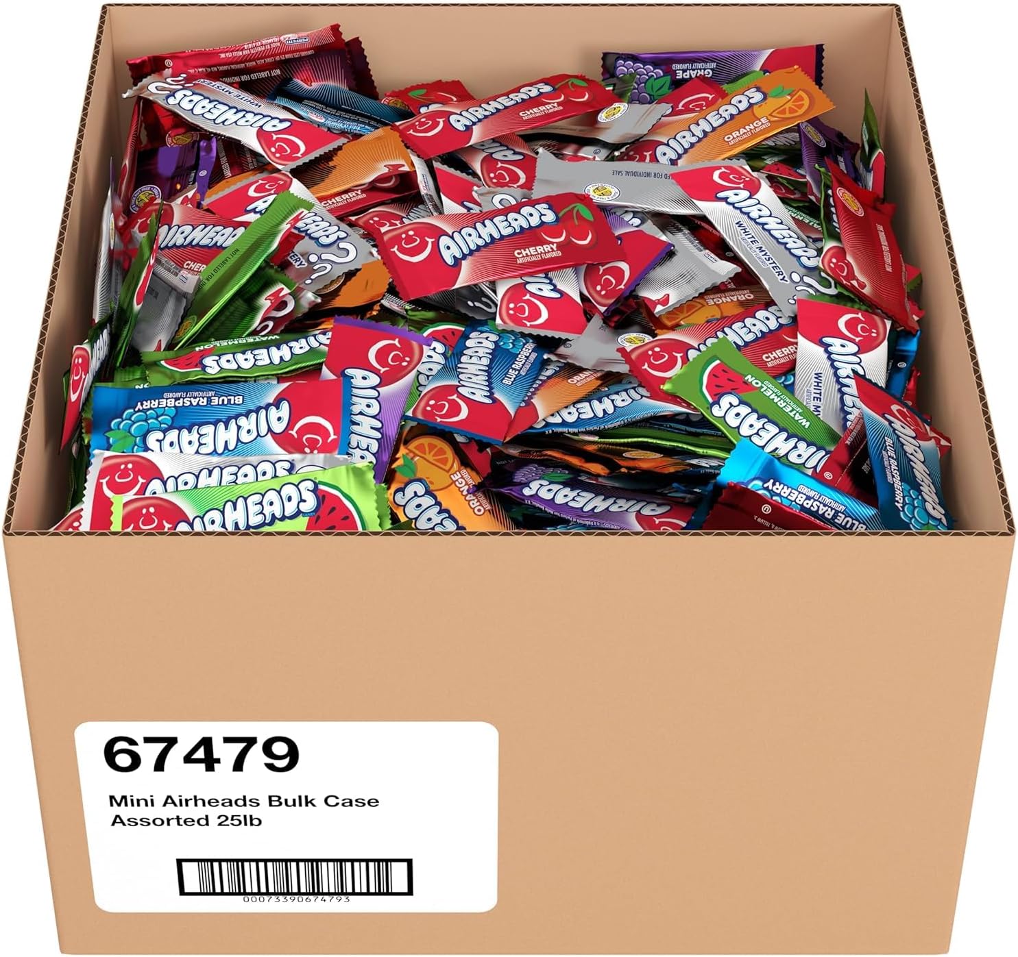 Candy, Mini Bars, Assorted Flavors, Individually Wrapped, Bulk Box, Non Melting, Party, 25 Pounds