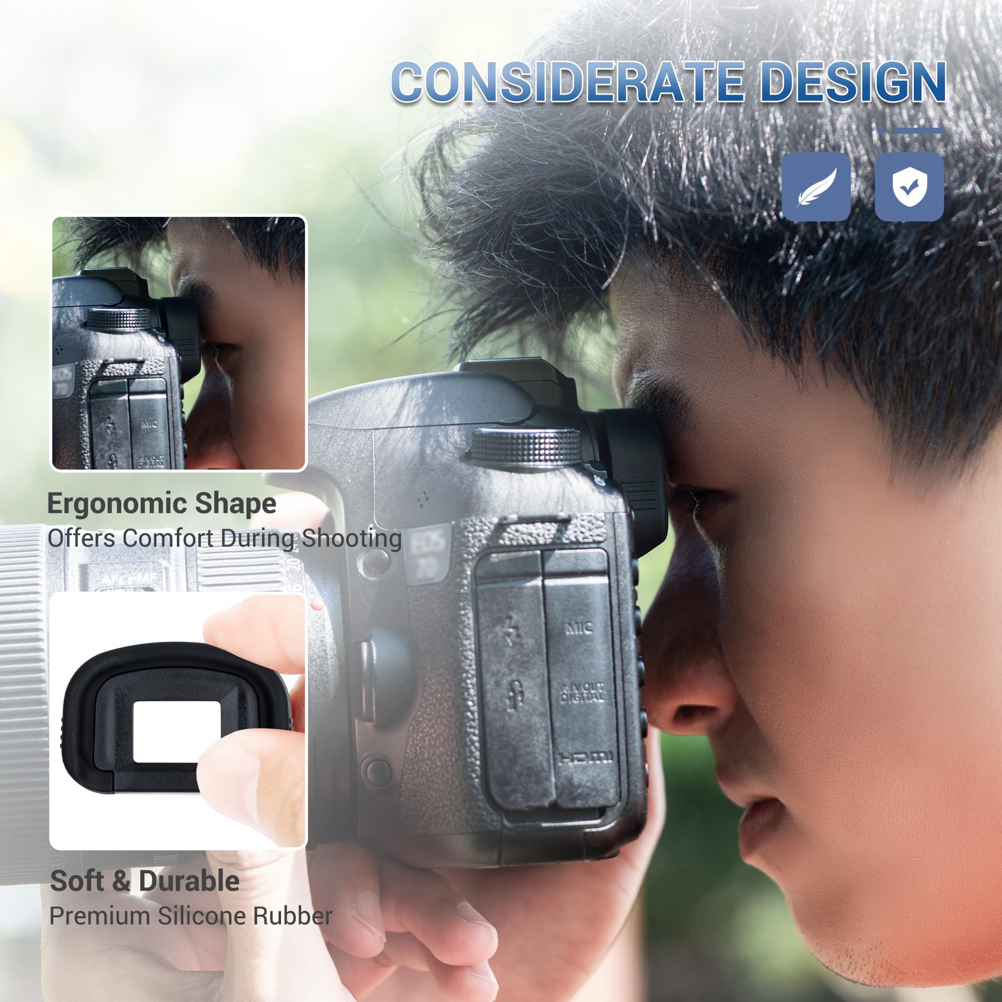 Visor Ocular De Silicona De Repuesto Para Canon EOS 5D Mark III, IV, 7D, 1D X Y Otros Modelos