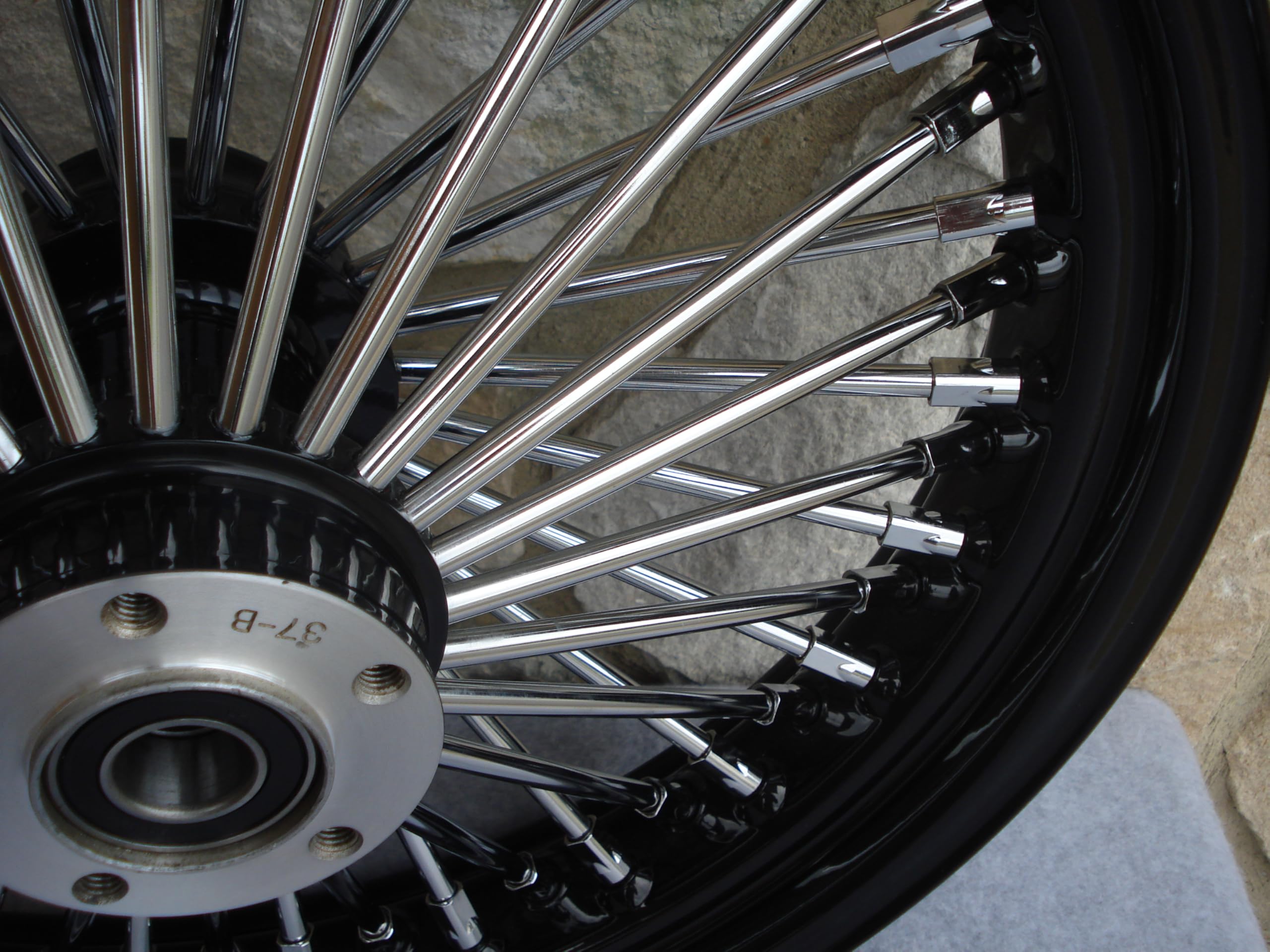 Amazon.com: KCINT 18x3.5 BLACK FAT SPOKE REAR WHEEL HARLEY TOURING