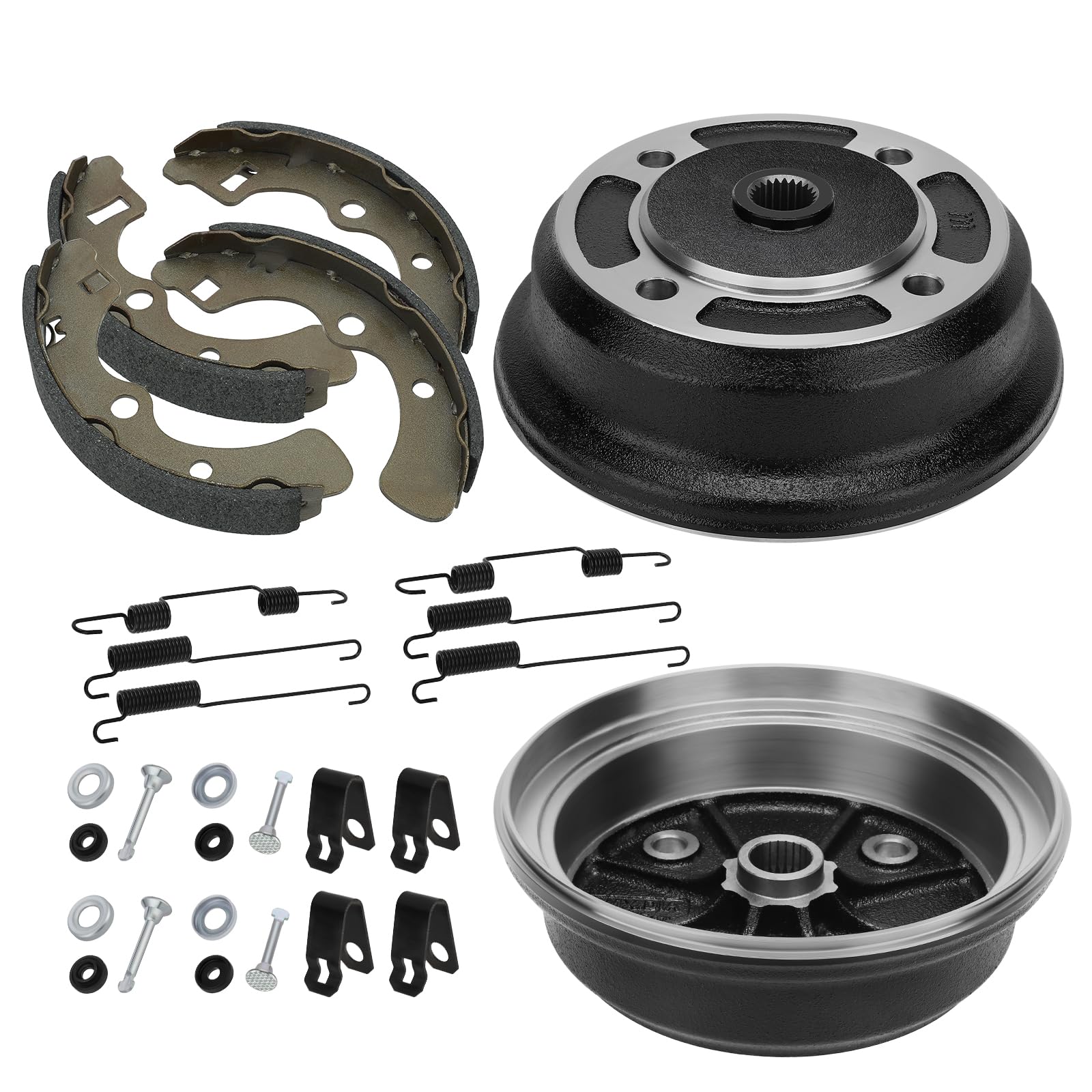 Ka700C Narrow Wheel 前後セット Amazon.com: JAVIK Rear Wheel Brake Drum Hub With Brake Shoes 2 Set