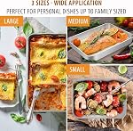 Ensemble de casseroles 3, Plaque en acier inoxydable E-far Cake Pan pour four - 12.5/10.5/9.4Inch, Ensemble de pâtisseries rectangles pour gâteaux Lasagna Brownie Casserole Cookie, non toxique & En bonne santé, lave-vaisselle en toute sécurité
