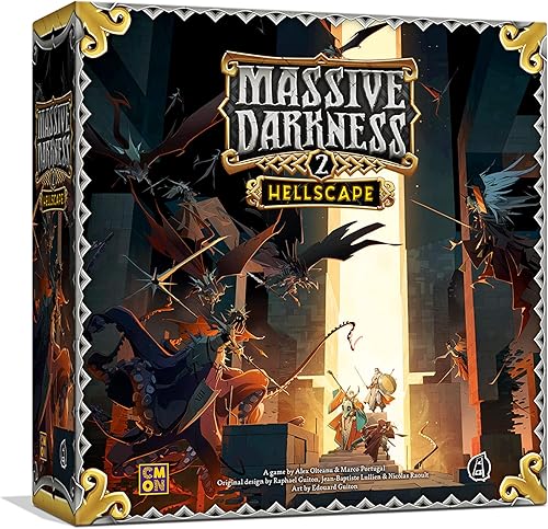 Juego de mesa Massive Darkness 2 Hellscape Juego de miniaturas de mesa Juego de estrategia cooperativa para adultos y adolescentes A partir de 14
