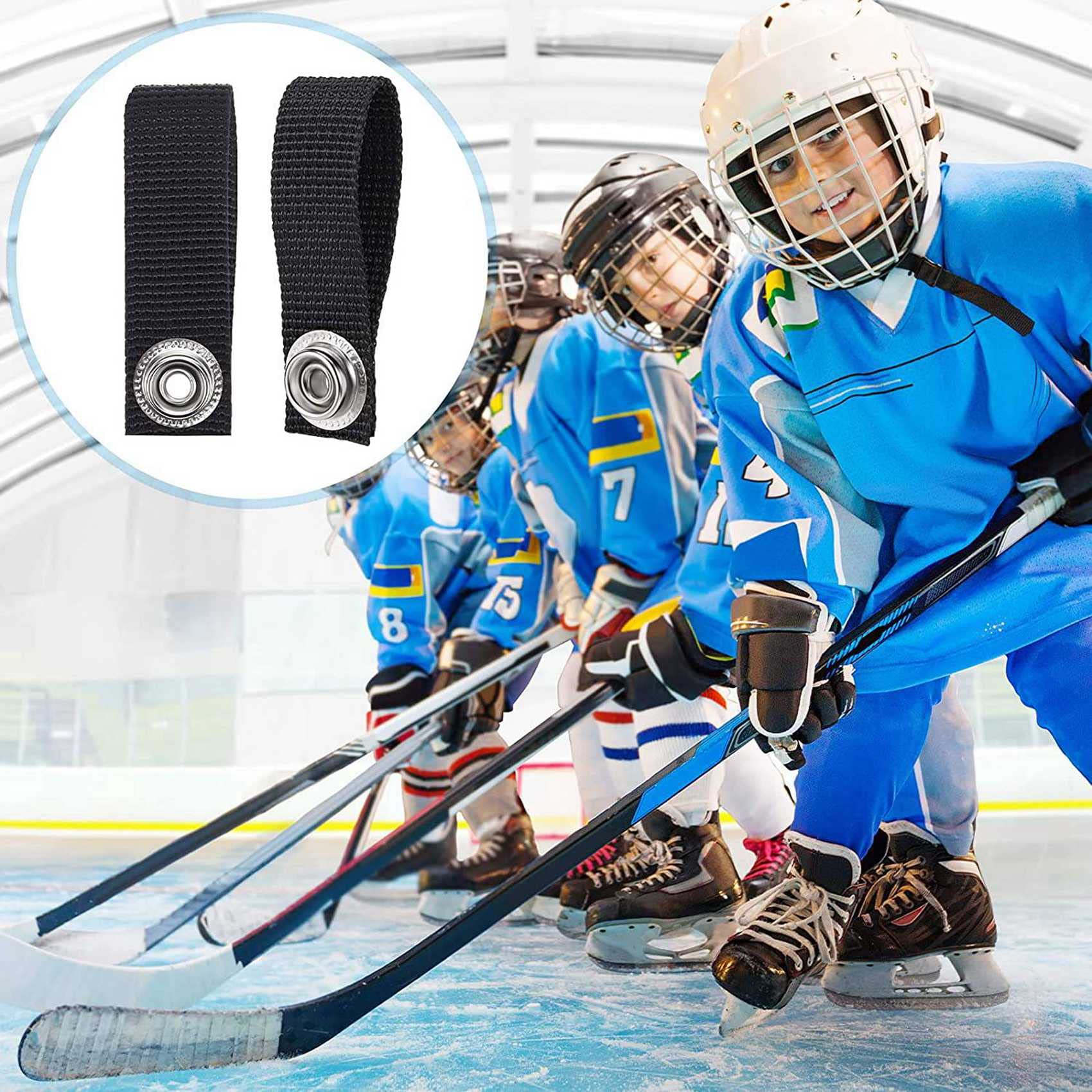 2X Sottogola per Casco da Hockey Fibbia Casco Rimovibile Sottogola Hockey Cinturino per Casco con Accessorio per Casco da Hockey a Singola Pressione