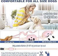 Vista 5 de Collar de choque para perro, collar de entrenamiento impermeable para perros con control remoto de 1000 pies, collar de descarga eléctrica