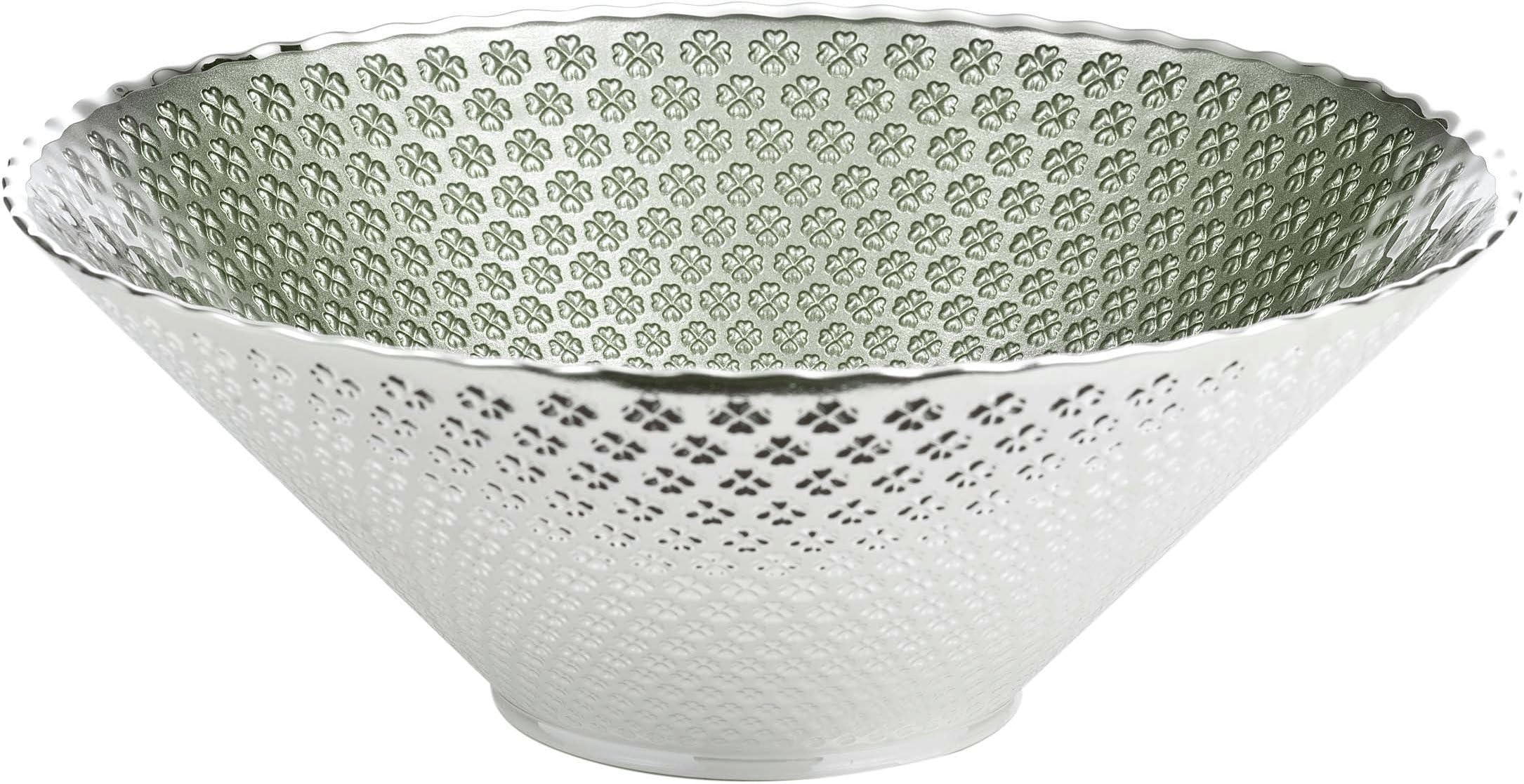 Napoli Glass Bowl 30 x 11 Cm-Sage Green Colour, One Size