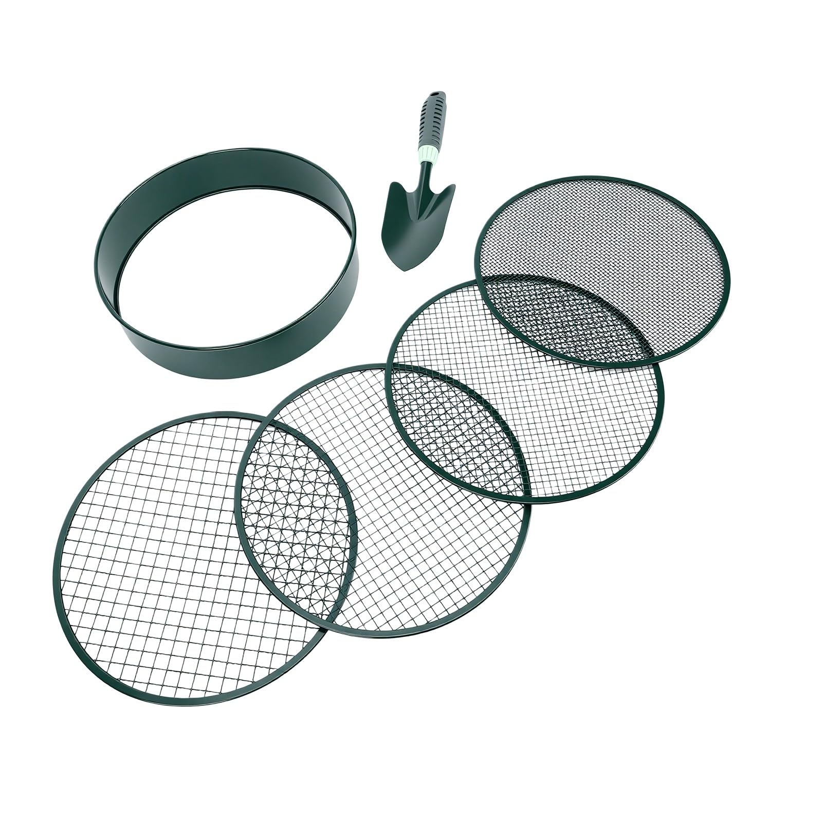 Zunate 11,8 Zoll Gartenbodensieb-Set mit 4 Sieben für 5