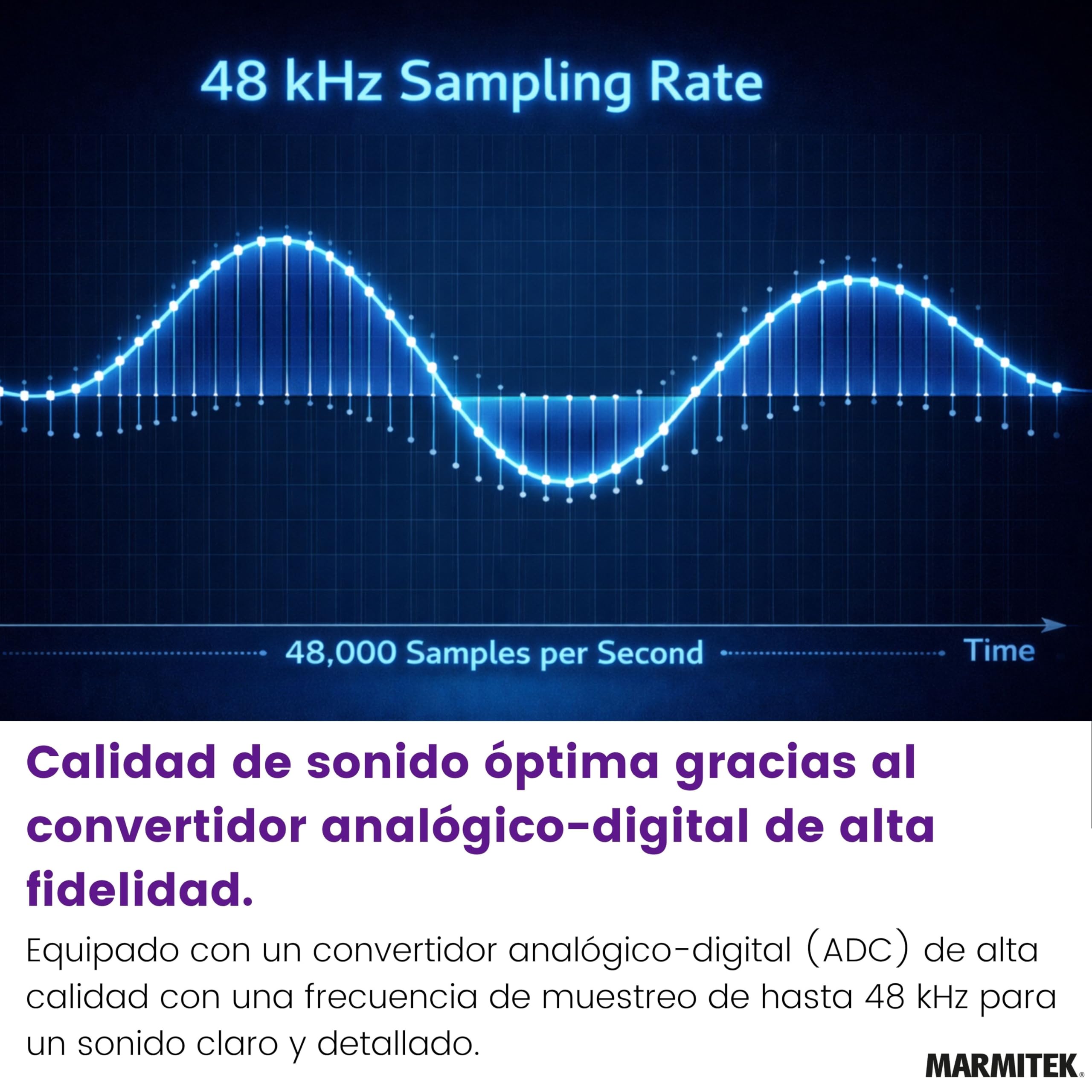 Marmitek Connect AD12 - Convertidor ADC audio analógico a digital RCA | Convierte RCA estéreo a Toslink o coaxial, salida simultánea LPCM, para TV, amplificador y barra de sonido