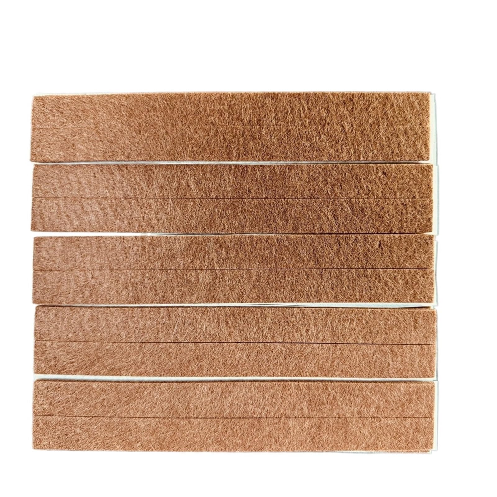 Self Adhesive Floor Protector Pad, Felt Strips Multicolor Self Adhesive 1/2x6in 20Pcs for Hardwood Floors(20pcs Brown)