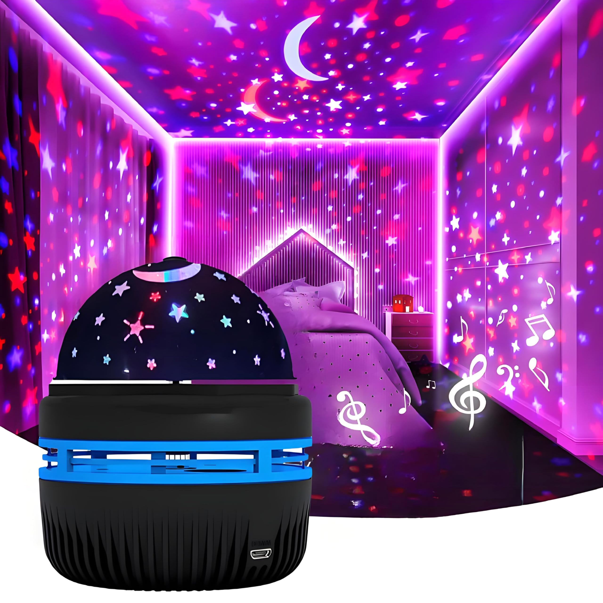Zestaw 8 projektorów Gwiazdy Lampka nocna Zabawki Dzieci Mini LED USB Atmosfera Dom Samochód Party Rozmiar Przenośny Dekoracja