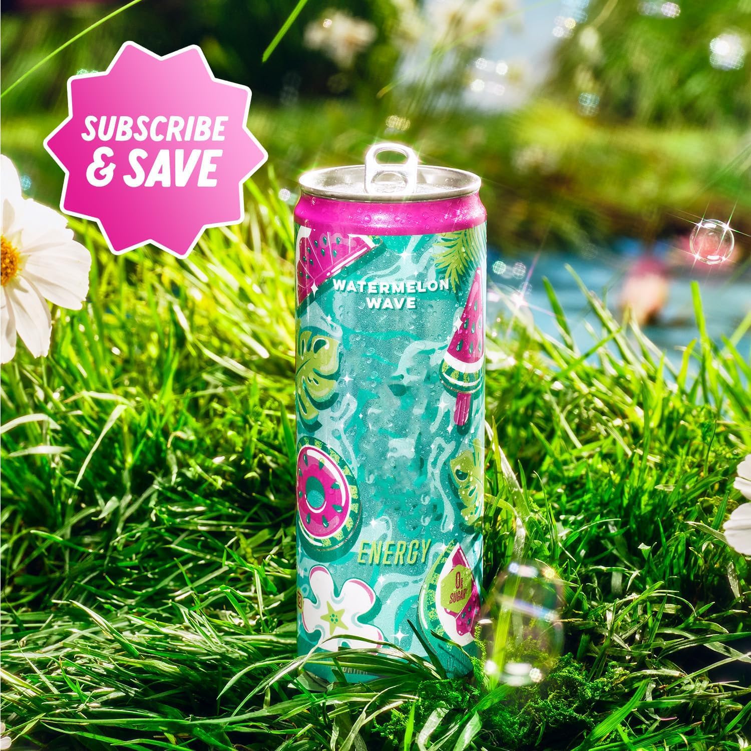 Alanni Energy Drinks Blue Slush, Pink Slush, Watermelon Wave, Variety Pack, Sugar-Free & Low-Calorie (12 fl oz, Pack of 6)