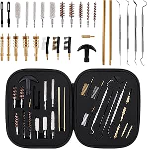 Kit Universale Per La Pulizia Delle Armi Da Caccia, Custodia Portatile Per Fucili Calibro .17~.270, .30 Nero - Foto 12