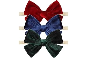 Handmade and Luxurious Velvet Baby Christmas Headbands