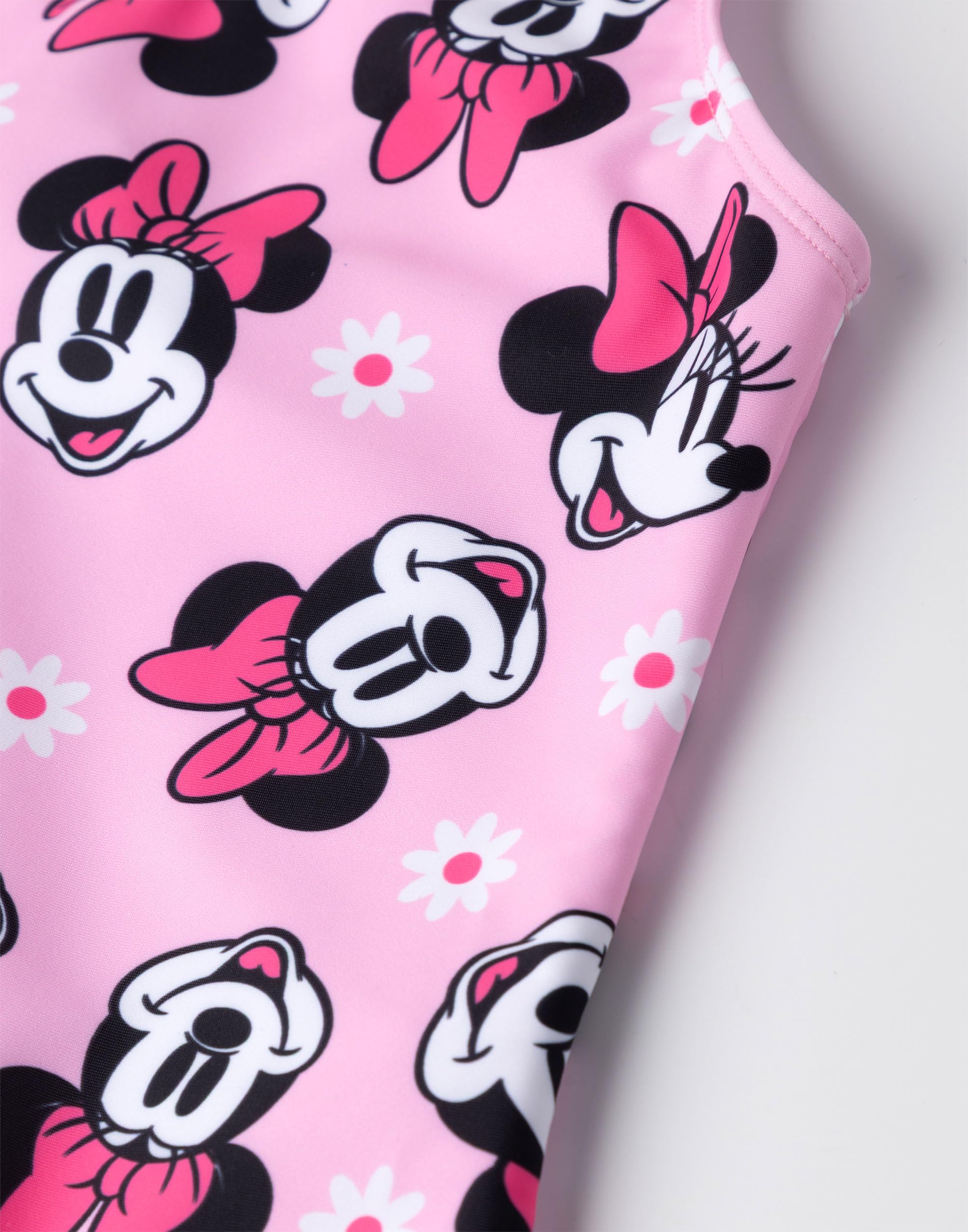 Disney Bañador Minnie Mouse Rosa 1 Pieza | Traje de baño clásico sin Mangas para niñas | Ropa de Playa con Estampado de Minnie Mouse de Dibujos Animados