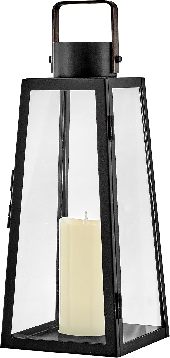 Lark Hugh 82310BK Portable Indoor/Outdoor Decorative LED Lantern, Black