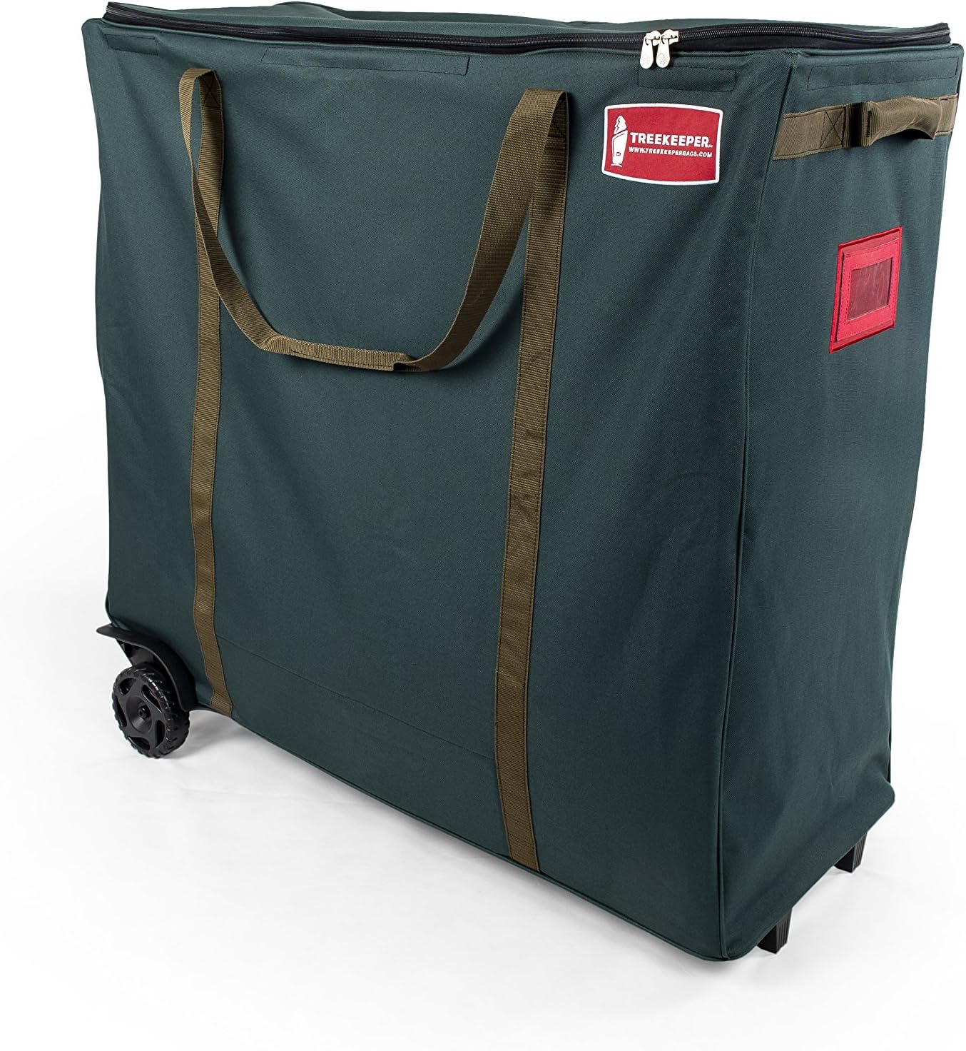 TreeKeeper [Multi Use Christmas Decoration Rolling Storage Bag] - Self Standing Container with ID Tag Holder for Easy Identification - Wheeled Garland Storage and Other Miscellaneous Decor Storage