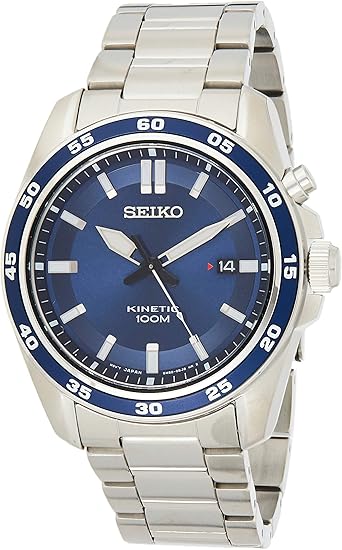 Seiko Kinetic herenhorloge roestvrij staal met metalen band, blauw, Eén  maat, kinetiek : Amazon.nl: Kleding, schoenen \u0026 sieraden