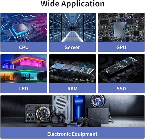 Miniatura 6 de Pasta térmica (0.07 oz) 7Wmk - Máximo rendimiento para enfriar todos los procesadores, CPU, GPU, procesador IC, alto rendimiento basado en carbono,