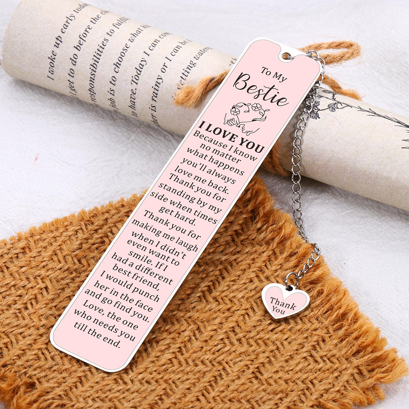 Besite Gifts for Friend Friendship Bookmarks for Book Lovers Birthday Back to School Supplies for Friend Bestie Graduation 2026 Najpopularniejszy prezent dla kobiet Prezenty świąteczne dla kobiet