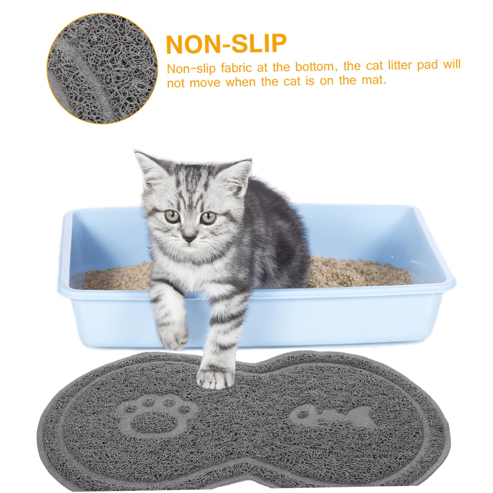 VOSAREA Non-Slip Dog Dish Mat and Small Cat Feeding Mat - Waterproof Pet Food and Water for Cats Dogs Puppies and Kittens Easy to Durable Design