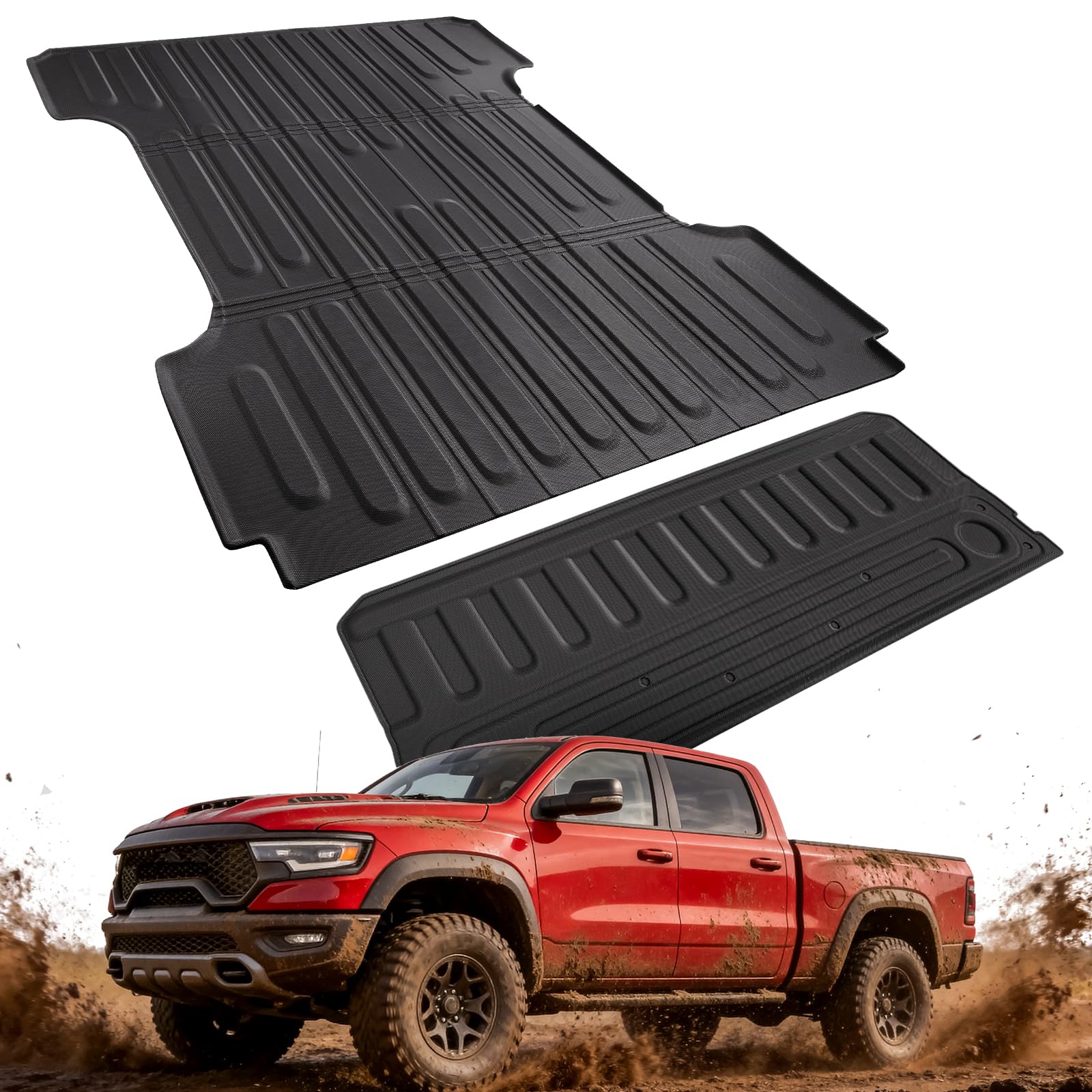 Photo 1 of ChiefCarOfficer Truck Bed Mat & Tailgate Mat for Dodge Ram 6.4FT