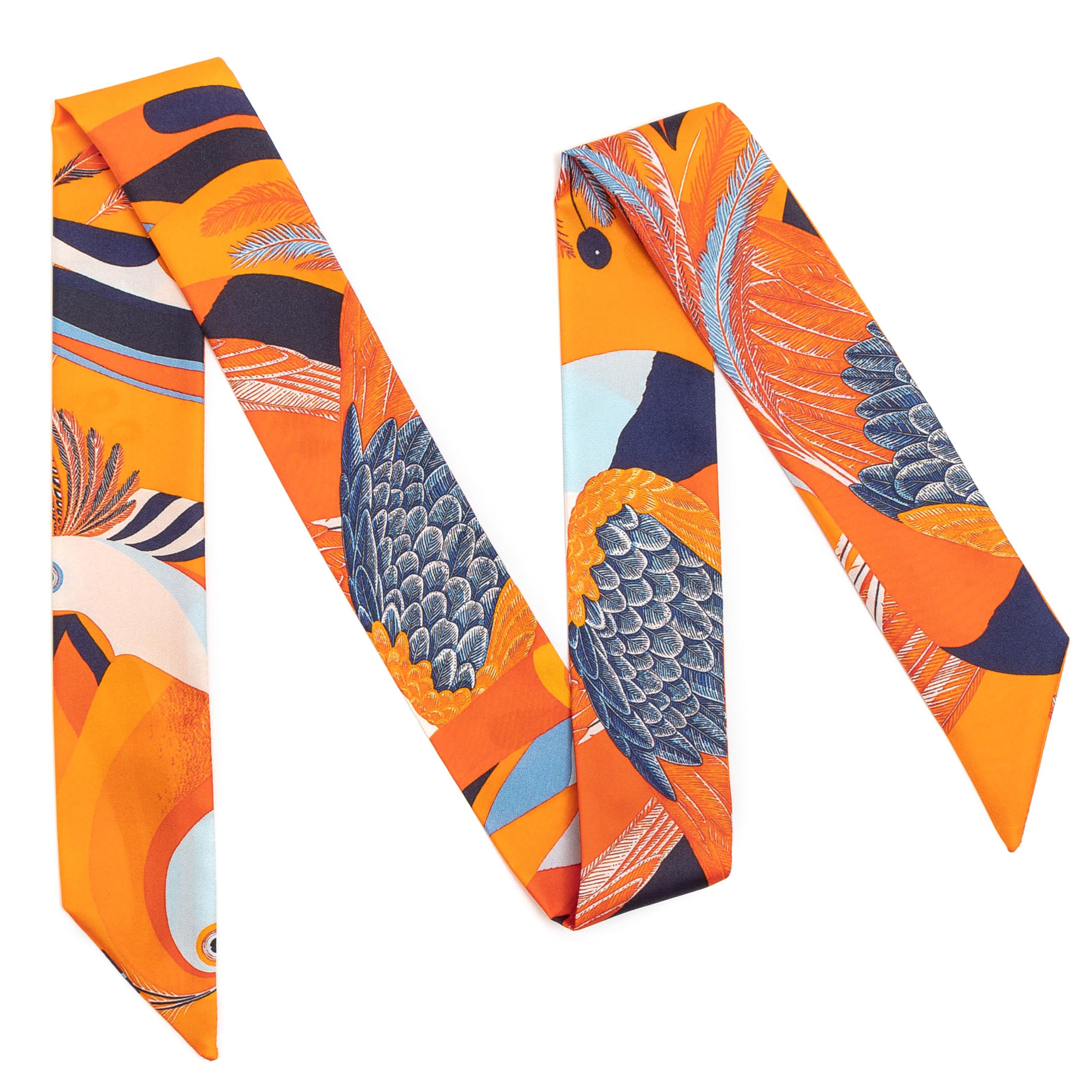 MurierSilk 100% Mulberry Silk Scarf, 16 Momme 47x2 Double-Sided Twill for Handbags, Silk Hair Tie & Neck Scarf