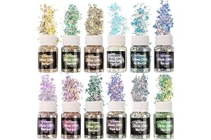 LET'S RESIN Opal Chunky Glitter for Resin,12 x 10g Epoxy Resin Color...