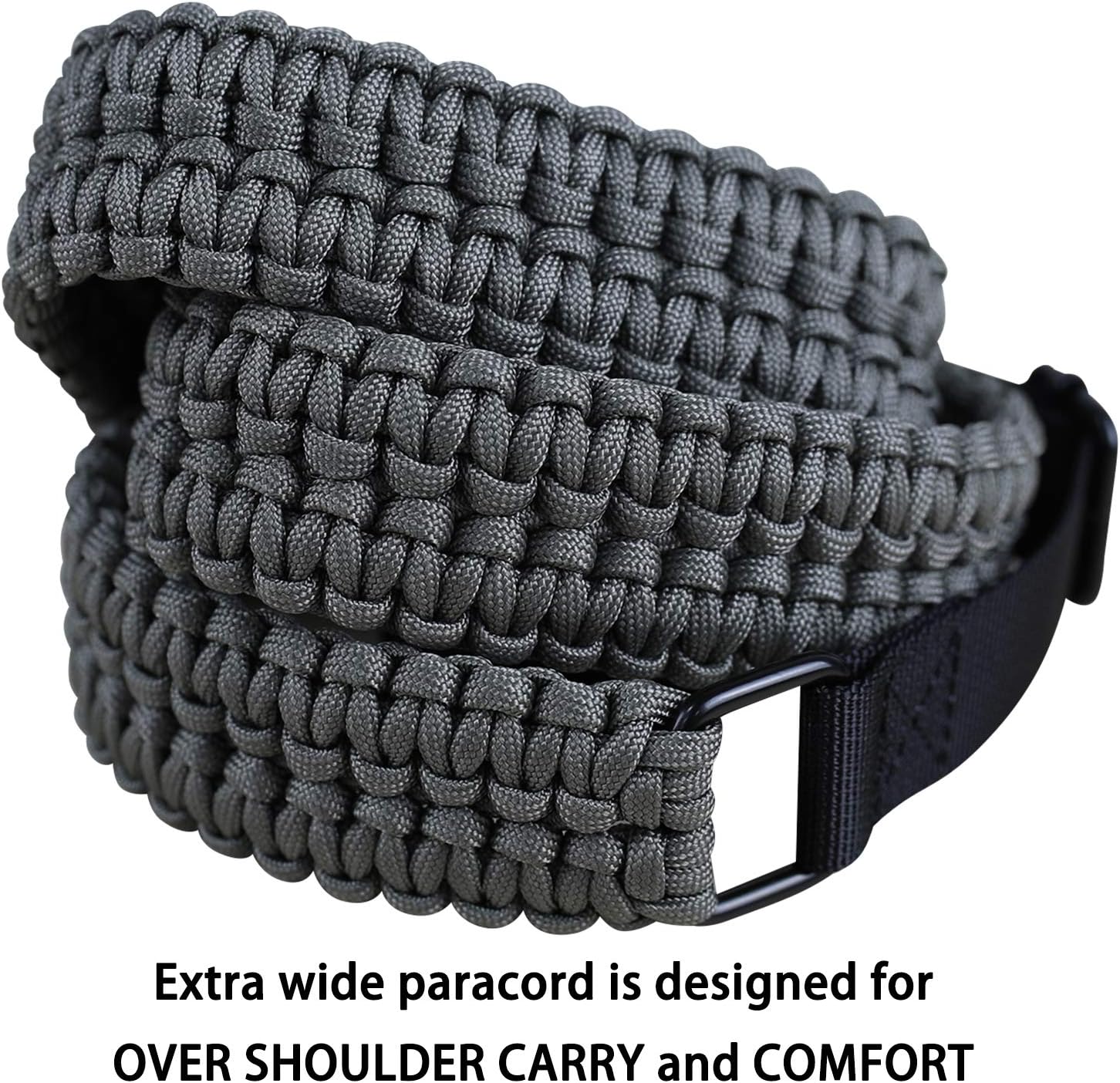 Sutekus Gun Sling Rifle Sling 2 Point Sling Paracord Extra Wide Rifle