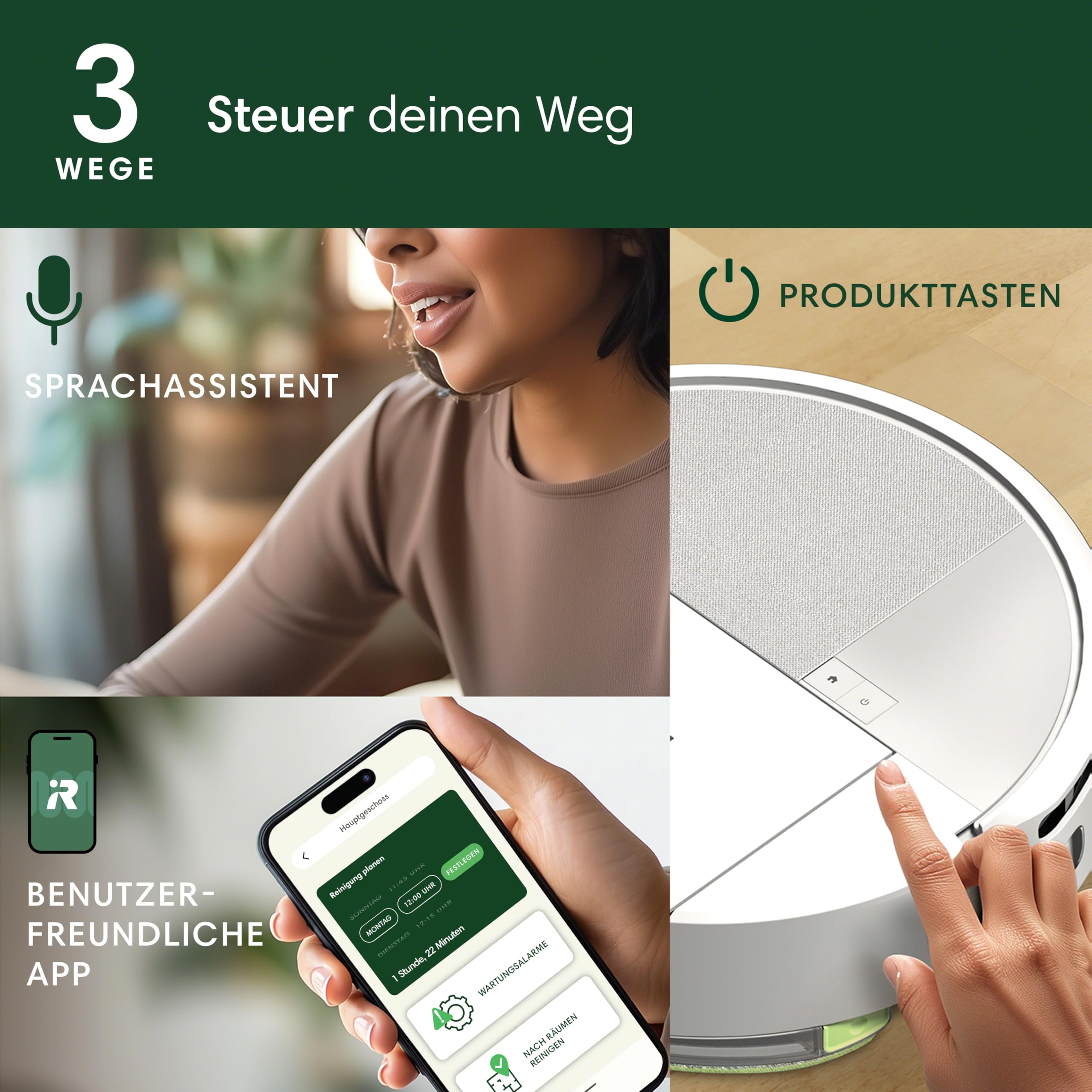 iRobot Roomba 205 DustCompactor Combo Saugroboter – Automatische Staubverdichtung im Roboter, kein Entleeren für 60 Tage, Beutellose, Power-Lift-Saugkraft, Wischen, LiDAR