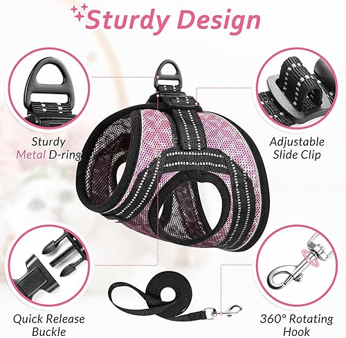 Miniatura 5 de CatRomance Arnés y correa para gatos juego de arnés y correa a prueba de escape para caminar