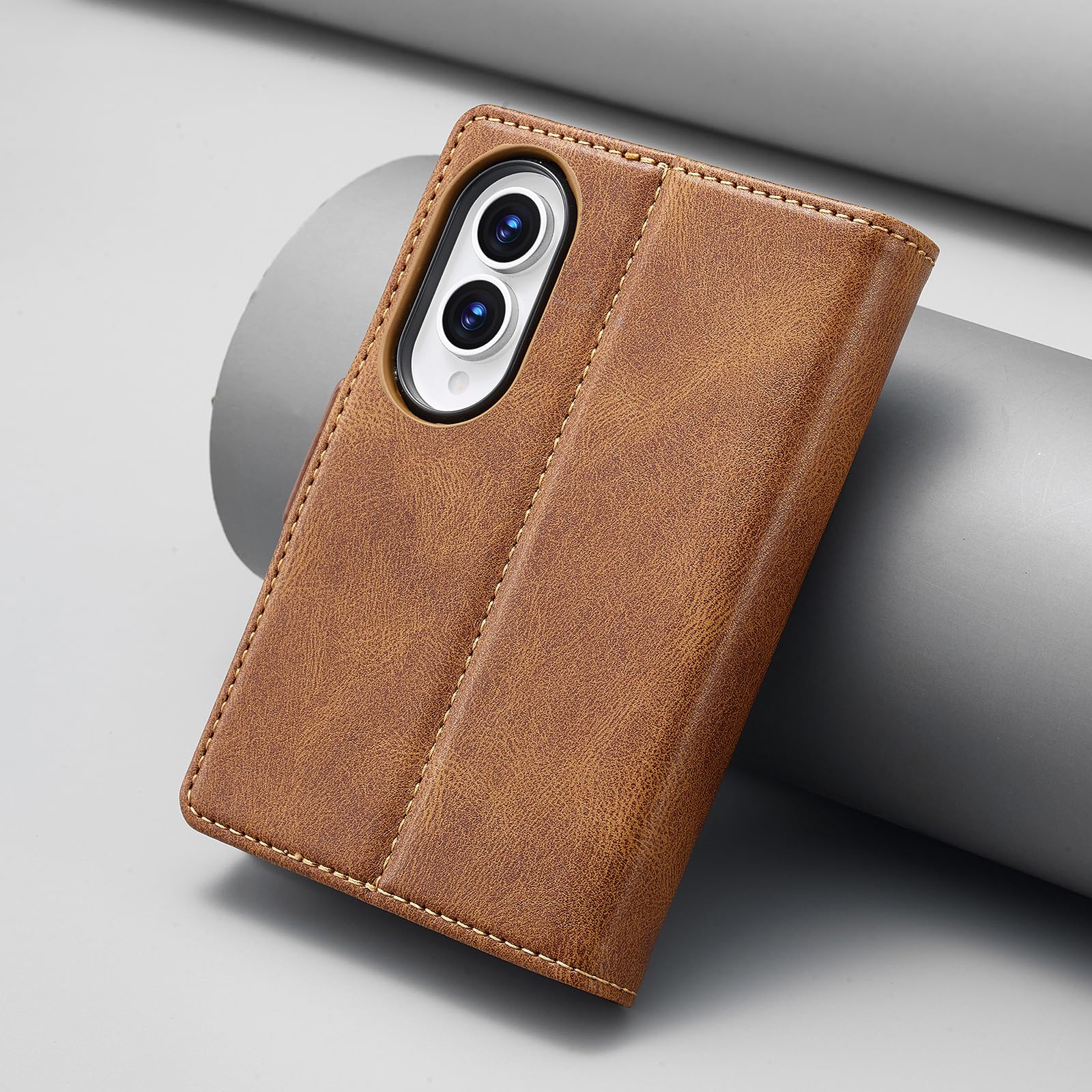 Ribaltabile Cover per Samsung Galaxy Z Fold 8, D'epoca Pelle Portafoglio