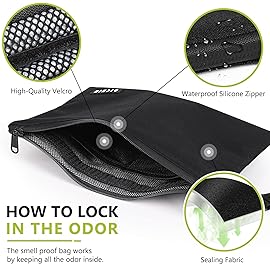 Smell Proof Bag Travel Storage Case Activated Charcoal Pouches Durable Odorless Medicine Organizer