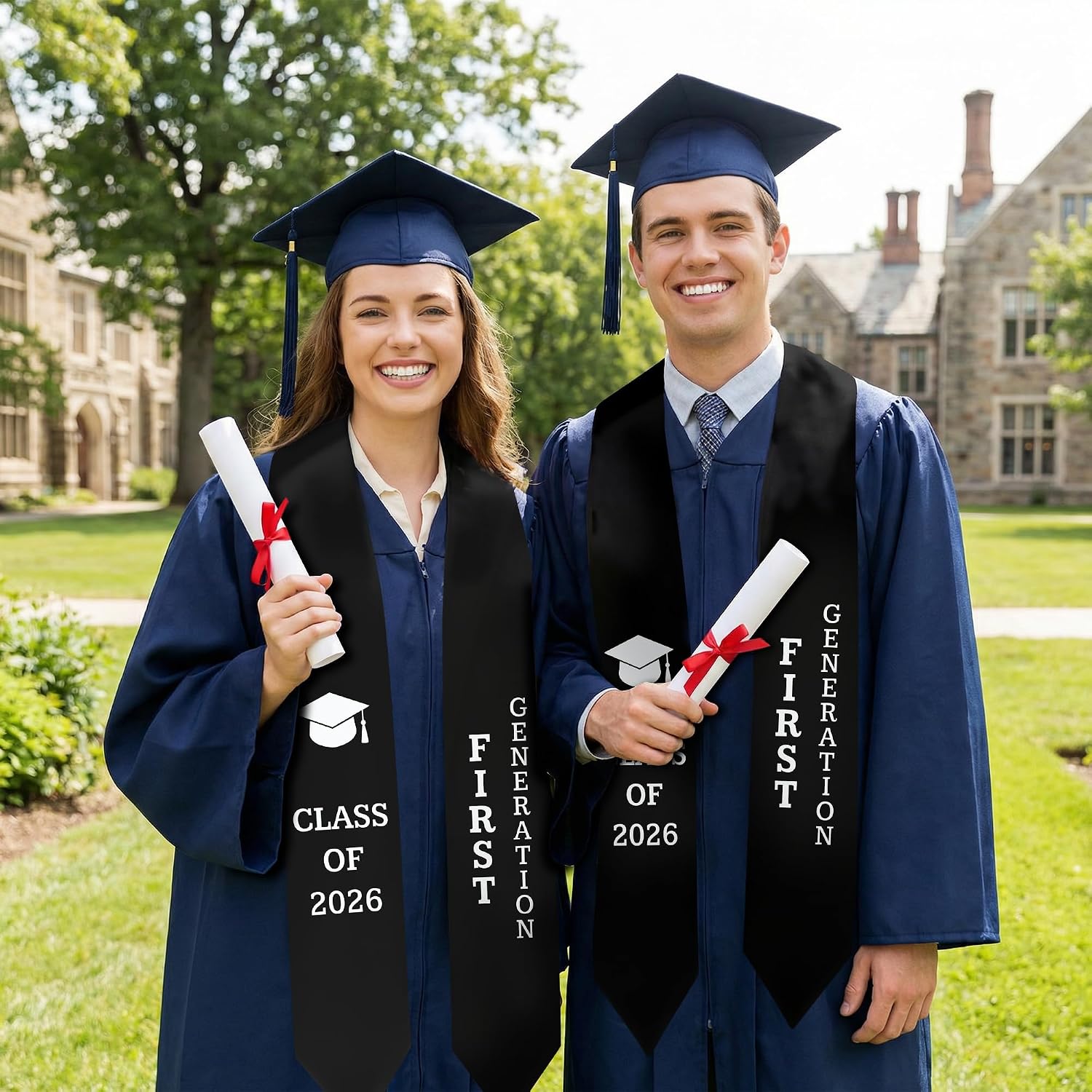First Generation Graduation Stole Class of 2026 Graduation Honer Sash for High School College Graduates Unisex