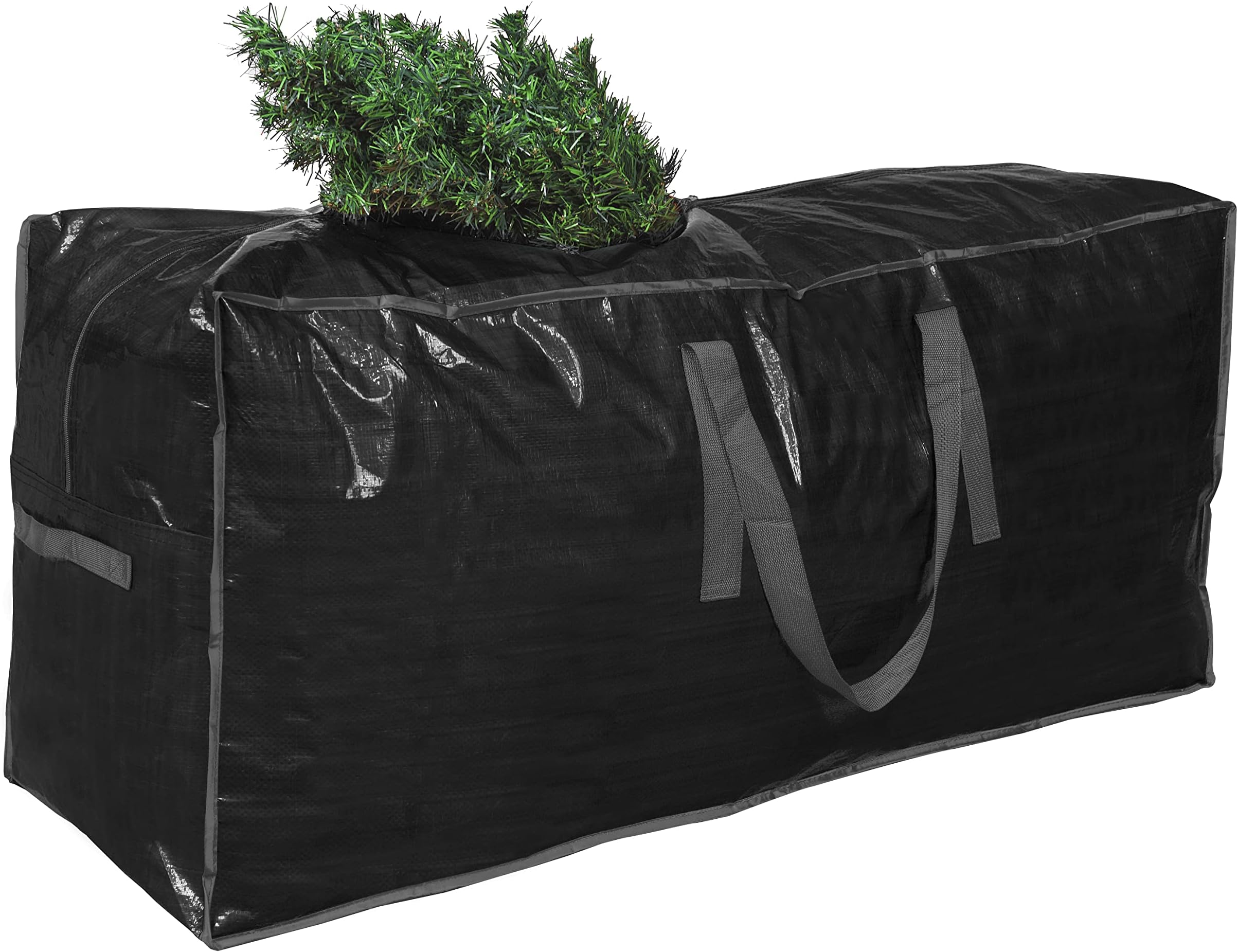 Primode Christmas Tree Storage Bag | Fits Up to 7.5 Ft. Tall Disassembled Tree I 45"x15"x20" Holiday Tree Storage Case | Protective Zippered Artificial Xmas Tree Bag (7.5ft, Black)