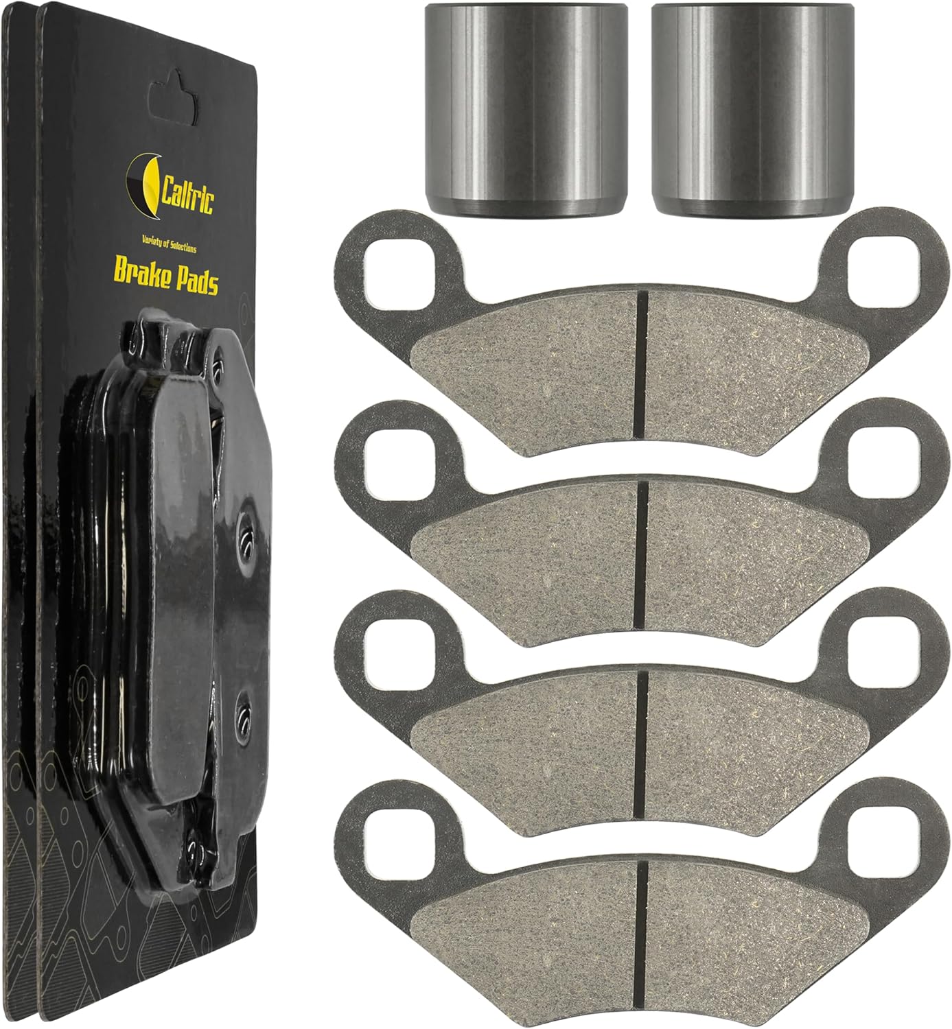 Caltric Front Brake Pistons & Pads Compatible with Polaris Trail Blazer 400 2003
