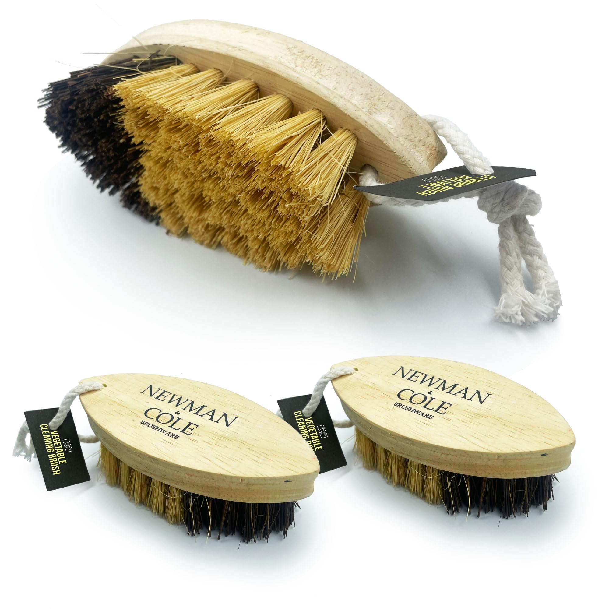 Vegetable Brush Scrubber for Food - Veggie Wash Brush for Cleaning Fruits and Vegetables - Fruit Cleaner for Cleaning Mushrooms, Potatoes, Radishes, Cucumbers, Pumpkin etc (Pack of 2)